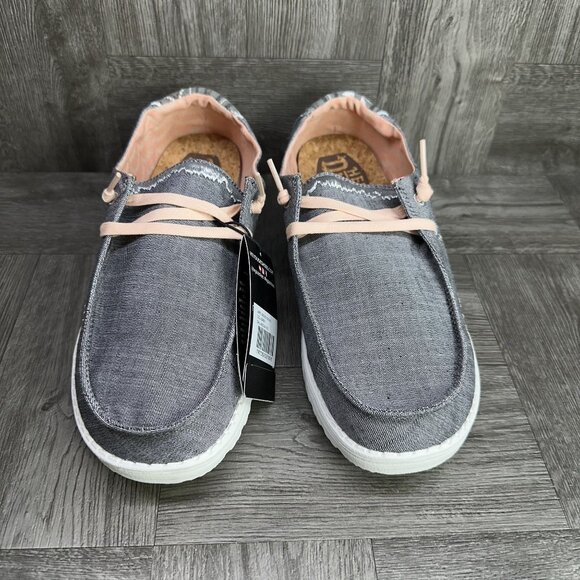 Hey Dude Wendy Boho Women's size 6 Light Grey Lightweight Slip On Shoes - Picture 4 of 8